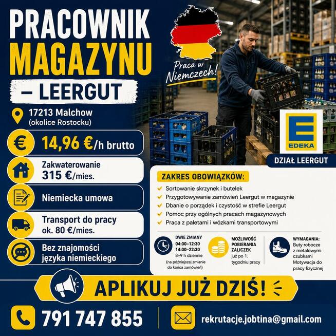 Pracownik Magazynu - Leergut! Niemcy
