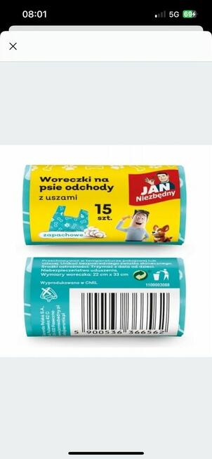 Zapachowe worki na psie odchody JAN NIEZBĘDNY 15 szt.