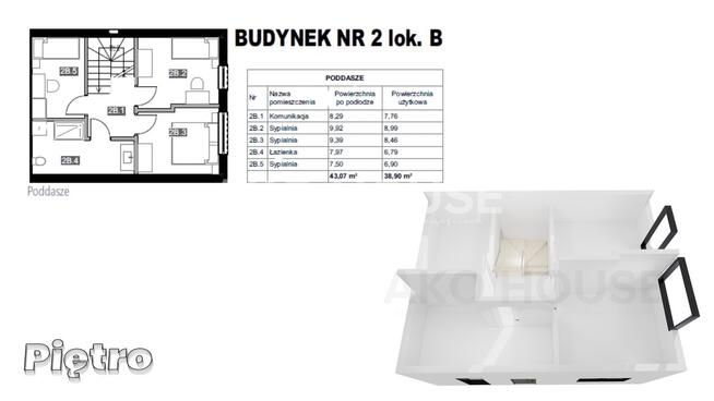 DOM bliźniak 85,92 m2 | Krynice | las za oknem -0%