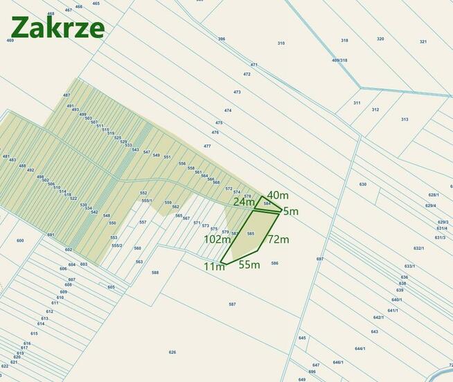 Działka leśna Zakrze gm. Łosice
