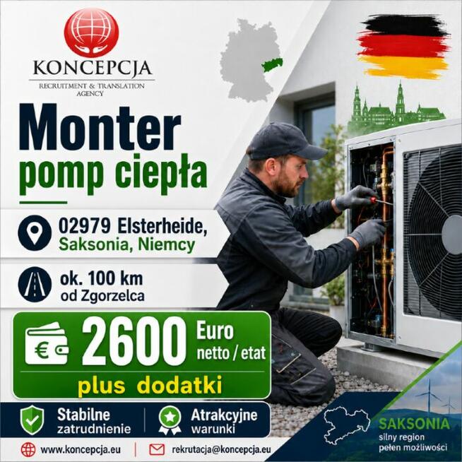 Monter pomp ciepła blisko granicy- Elsterheide-PO-GK-DE