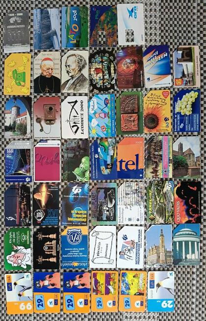 Karty telefoniczne kolekcja około 500 szt. TP S.A. albumy