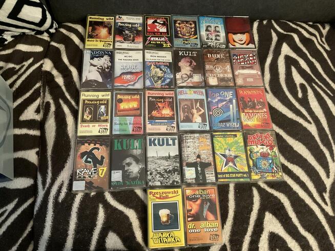 26 sztuk oryginalnych kaset magnetofonowych + 9 nagranych gr