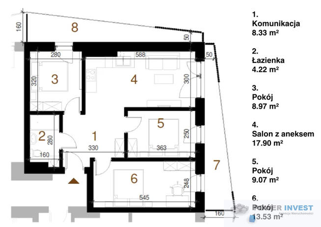 4 pokoje | Gronowo | Leszno
