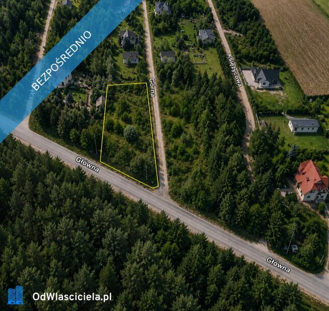 Działka budowlana Rosanów-Zgierz przy lesie