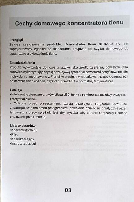KONCENTRATOR TLENU