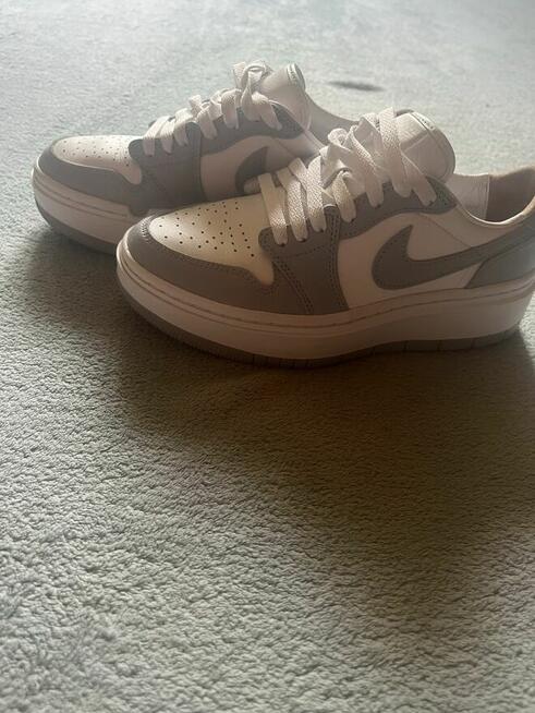 Damskie Nike Air Jordan 1Elevate Low Wolf Grey, platforma 38