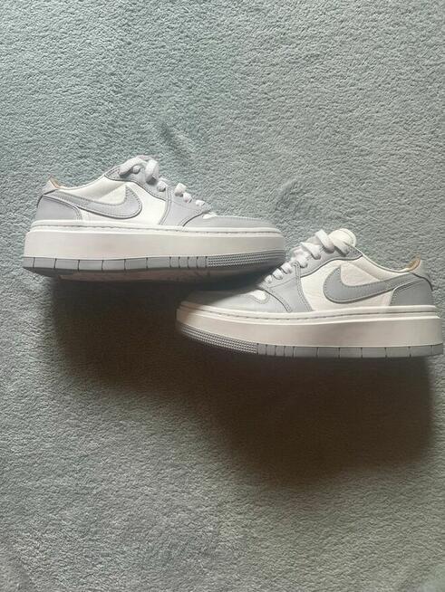 Damskie Nike Air Jordan 1Elevate Low Wolf Grey, platforma 38