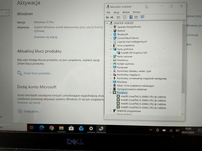 Laptop Dell Latitude 5480 - i5-6300U - SSD - FHD - Dotyk