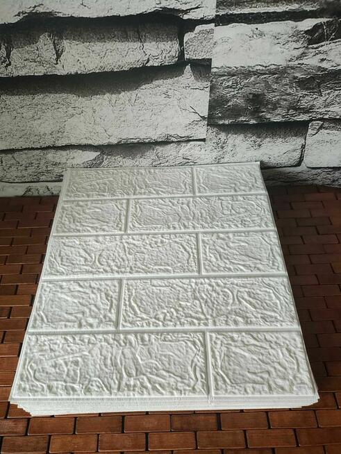 Samoprzylepne Panele ścienne 3D na ścianę białe cegła naklejki