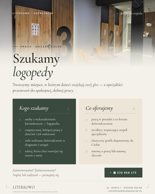 Logopeda - neurologopeda Mszana Dolna