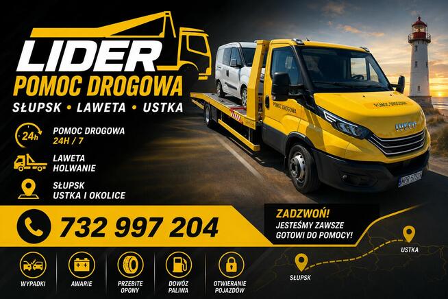 Pomoc Drogowa 24H Słupsk Transport Aut Laweta Holowanie