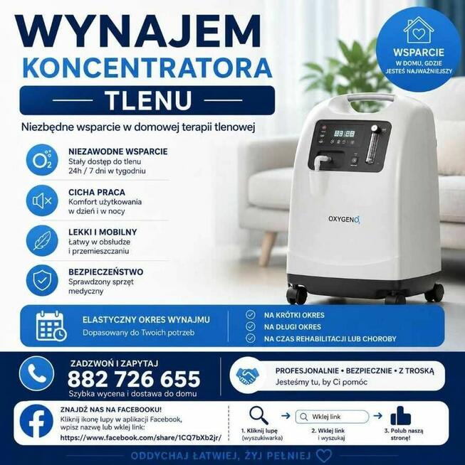 Wypożyczę koncentrator tlenu
