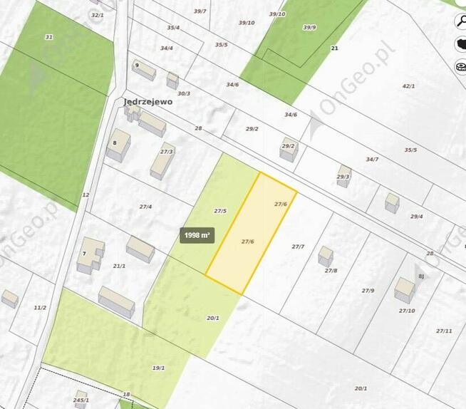 Działka 2000 m² rekreacyjna z MPZP – możliwość budowy domu