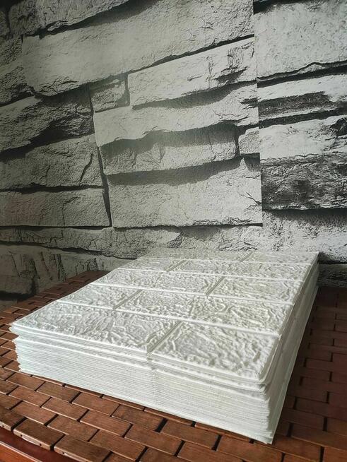 Samoprzylepne Panele ścienne 3D na ścianę białe cegła naklejki