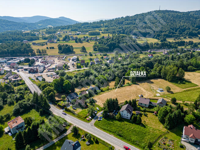 Działka mieszkaniowo-usługowa 2850 m² – Stryszawa