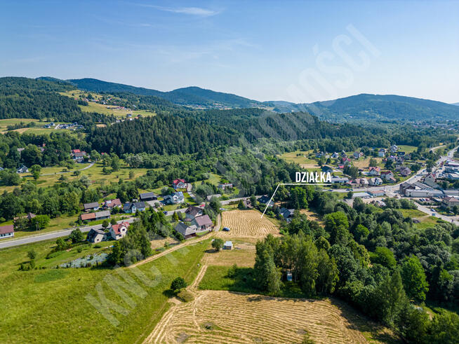 Działka mieszkaniowo-usługowa 2850 m² – Stryszawa