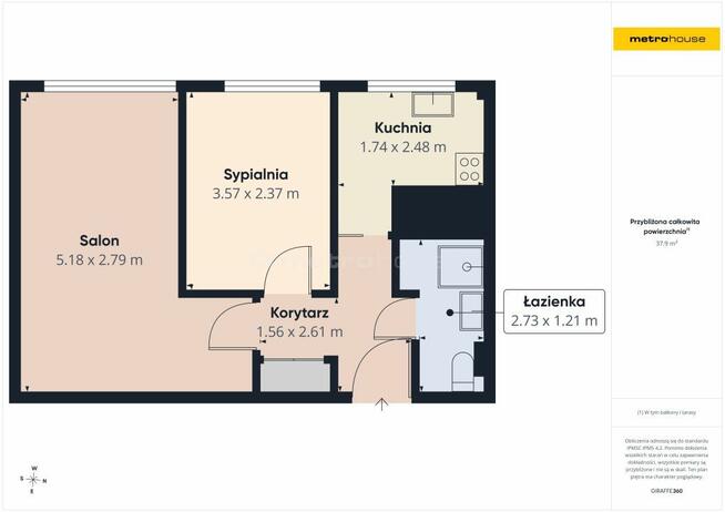 2 pokoje - 39,60 m2 - niski blok - zielona okolica