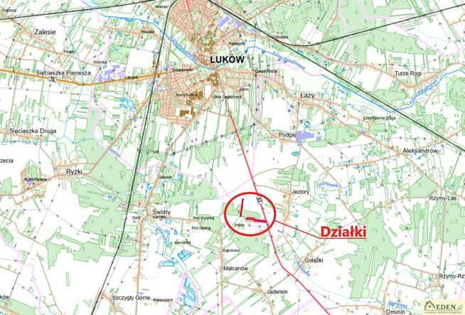 Działka rolna Gołąbki gm. Łuków