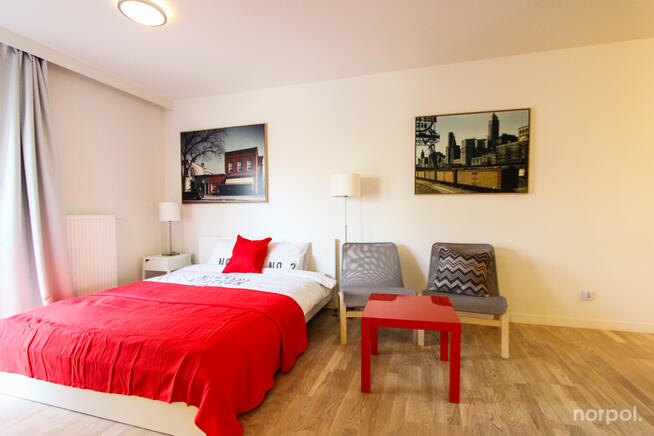 Przytulne studio na Kijowskiej, balkon, winda, zielona okolica, ciche
