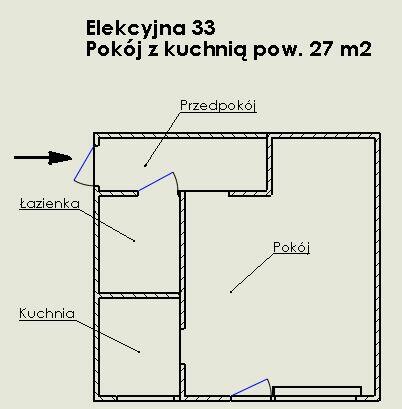 Przytulny pokój z oddzielną kuchnią w Warszawie na Woli