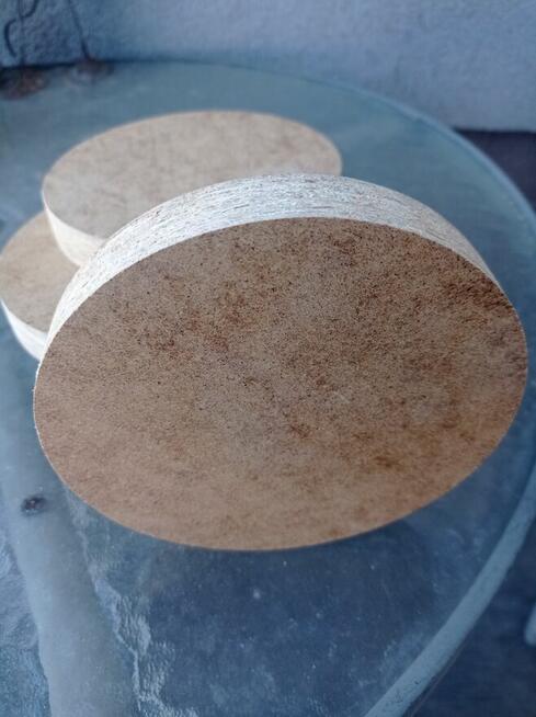 koła z płyty OSB mikronasyp 21mm ; średnica 143mm