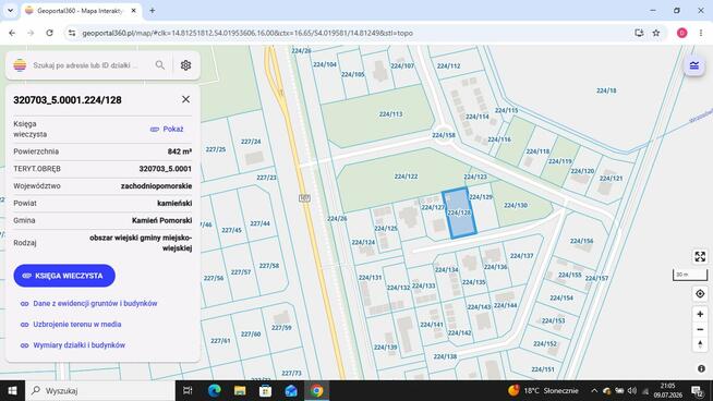 Działka Wrzosowo Osiedle Bursztynowe