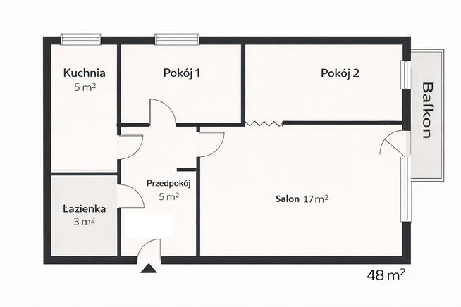 Lublin, Mieszkanie, 3 pokoje, 48,1 m2, ul. Rymwida
