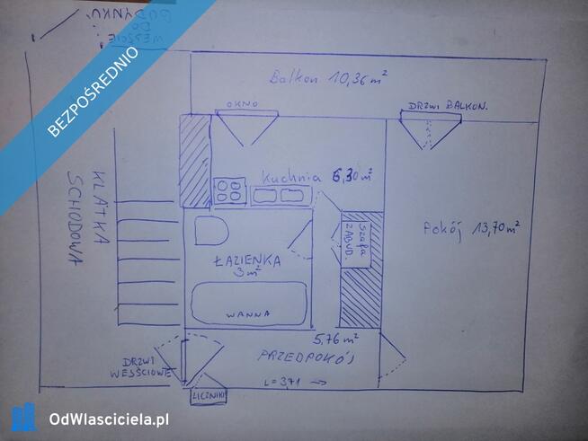 kawalerka Gdynia-Centrum 1 piętro ,balkon - spółdzielcze własność prywatnie