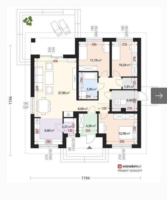 Parterowy dom | 100 m² | Działka 2000 m²