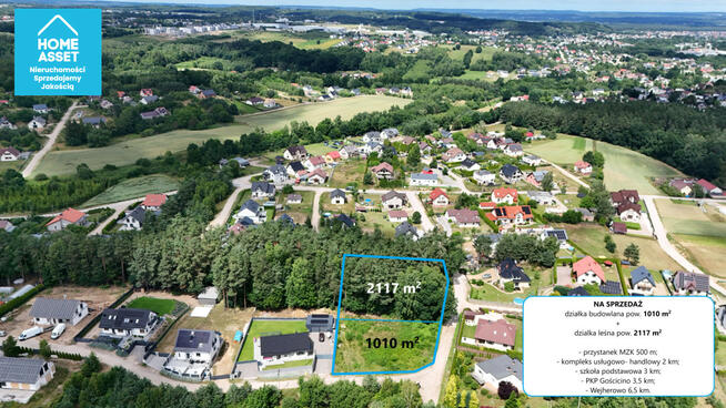 Działka budowlana Gościcino gm. Wejherowo, Gwiezdna