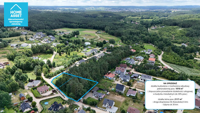 Działka budowlana Gościcino gm. Wejherowo, Gwiezdna