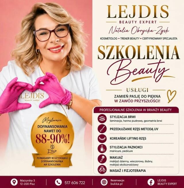 SZKOLENIA Beauty z DOFINANSOWANIEM 90%