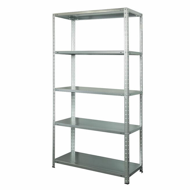Regał magazynowy metalowy 185 × 100 × 40 cm – używany, stan