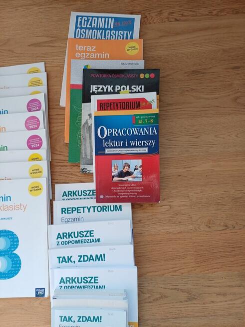 Tylko 120zł-Repetytoria, ćwiczenia, Egzamin 8 klasisty-NOWE