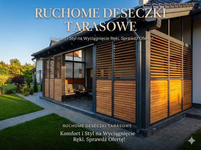 Ruchome Deseczki Żaluzje Drewniane Zadaszenia Tarasów