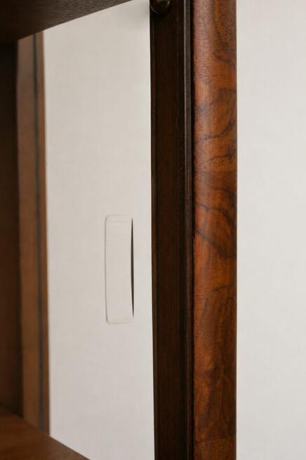 Witrynka Biblioteczka Komoda Art Deco – orzech, fazowane szy