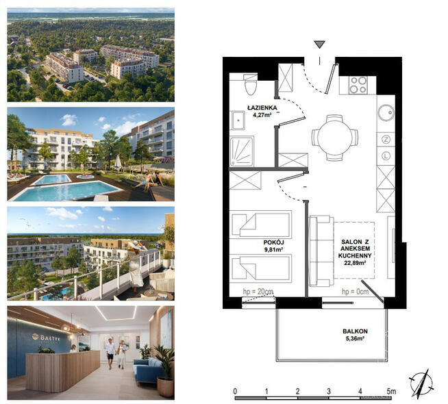 Apartament 600m od plaży – Baseny, Siłownia, Relaks | Jastrzębia Góra