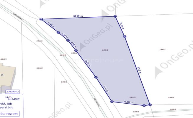 Działka budowlana Żarki Letnisko 1162m2