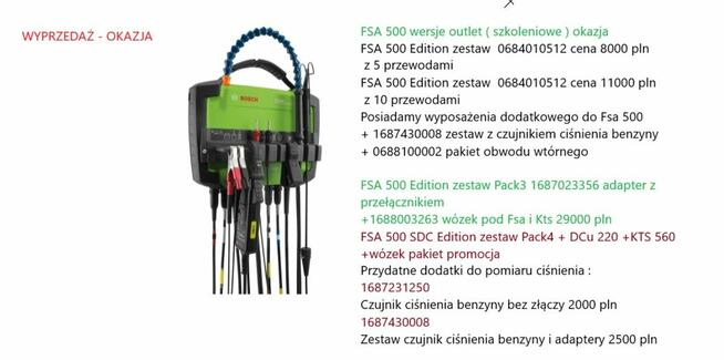 Fsa 500 diagnoskop i oscyloskop Bosch cena 9000 pln z wyposa