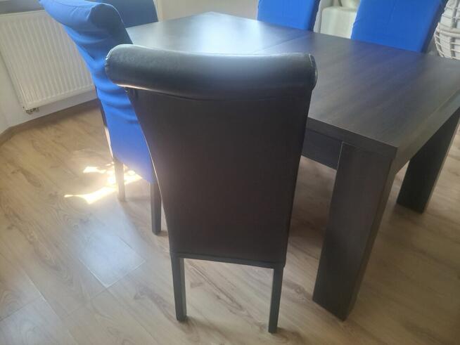 Stół Black Red White + 6 krzeseł, pokrowce GRATIS !