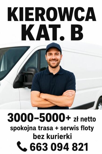 Kierowca kat. B + pomoc przy flocie aut, 3000–5000+ zł netto