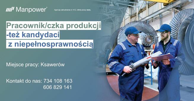 Pracownik/czka produkcji (też z orzeczeniem)