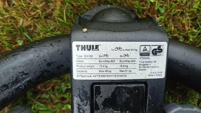 Bagaznik Thule Euroway 922 13pin na 3 rowery.st,bdb