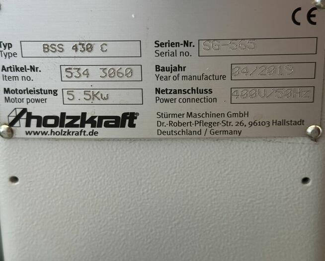 Szlifierka szerokotaśmowa BBS 430 HOLZKRAFT JBS MASZYNY | 20