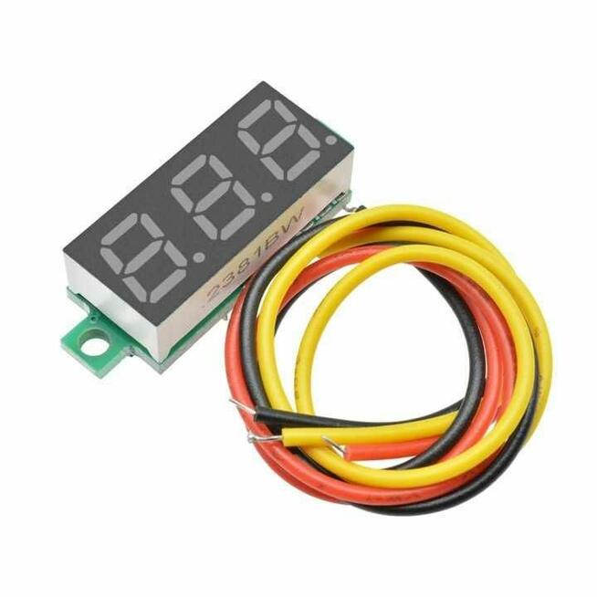 15szt. Woltomierz LED DC 0-100V zolty