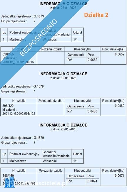 Działka w Bilczy, uzbrojona, za 290zł/m2.