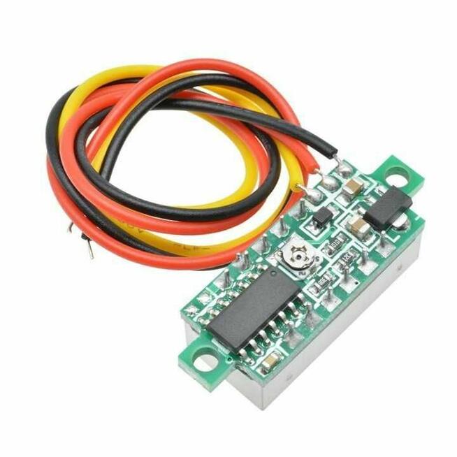 15szt. Woltomierz LED DC 0-100V zolty