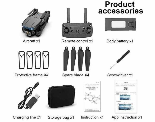 E99 Pro Drone zdalnego sterowania czteroosiowy HD
