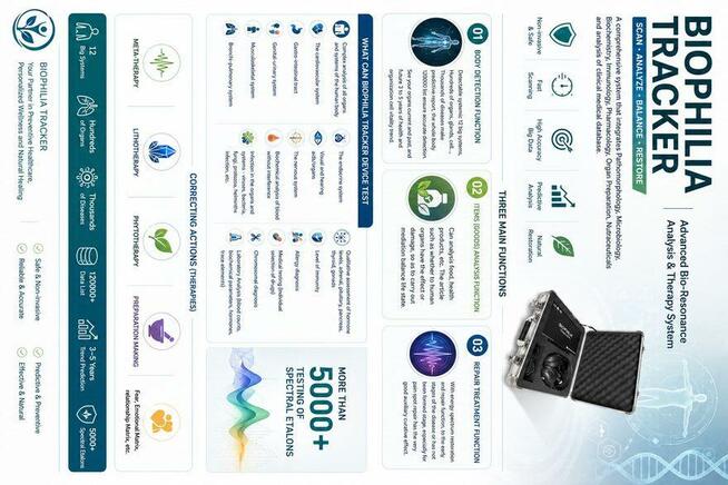Biophilia Tracker X5 Ultra Biorezonans w technologi 4D promo